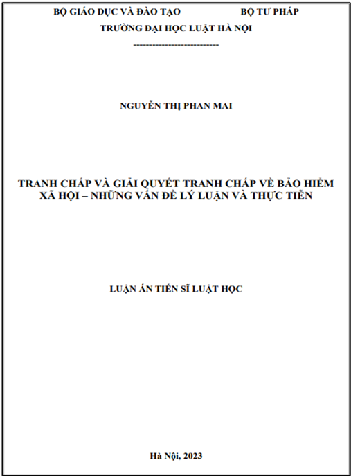 [PDF] Tranh chấp và giải quyết tranh chấp về bảo hiểm xã hội – Những vấn đề lý luận và thực tiễn