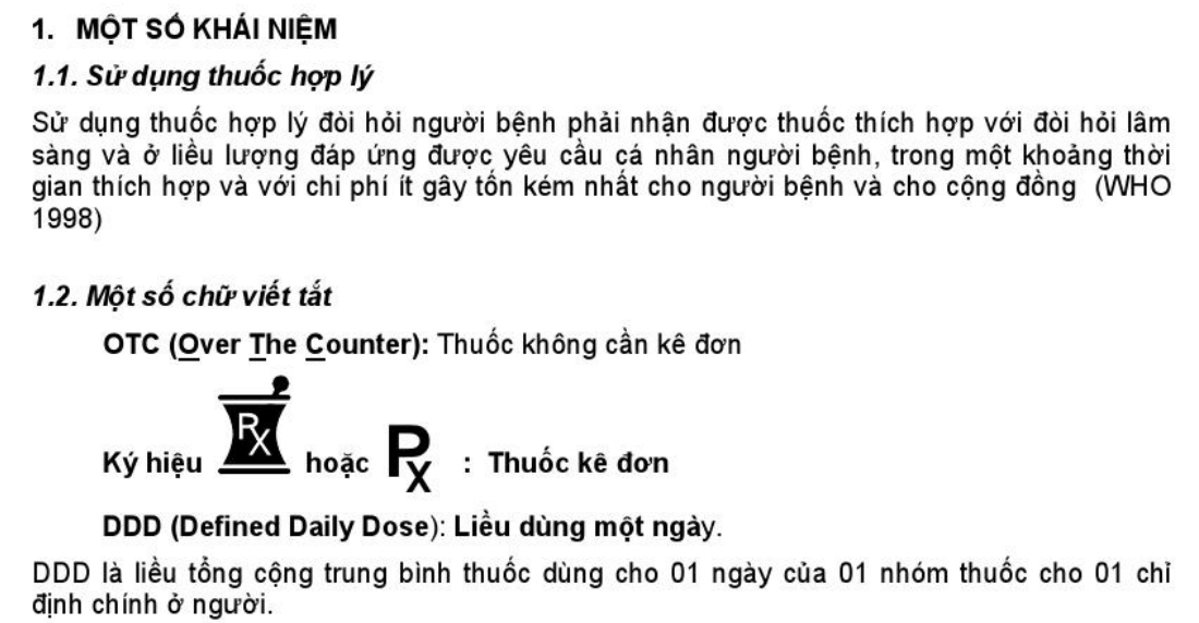 Tài Liệu Tập Huấn Sử Dụng Thuốc Hợp Lý Trong Điều Trị