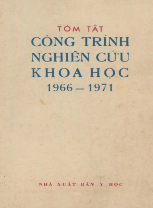 Tóm Tắt Công Trình Nghiên Cứu Khoa Học 1966 1971